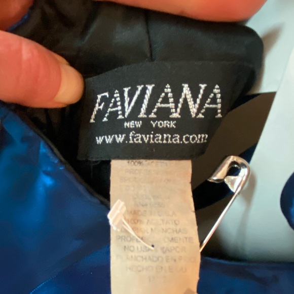 Grad dress, royal blue Faviana convertible lace-up back, sz 11/12 - Picture 7 of 12